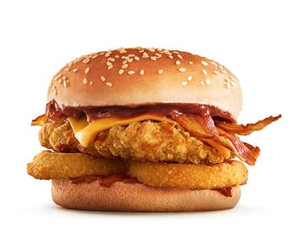 Hand-Breaded Western Bacon Chicken Burger