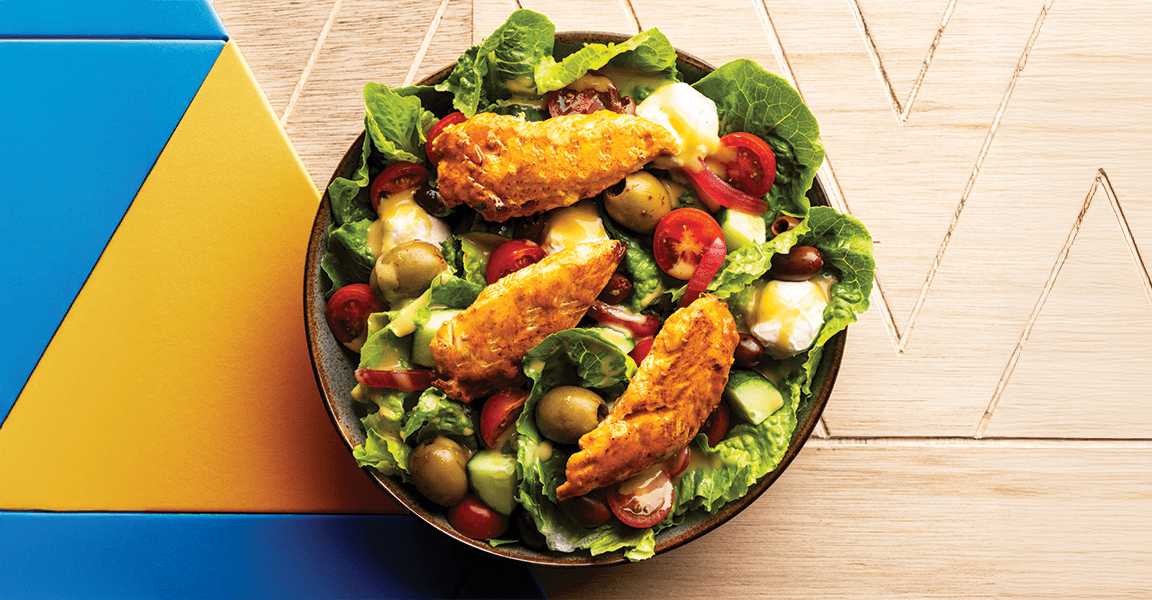 Mediterranean Salad with Chicken