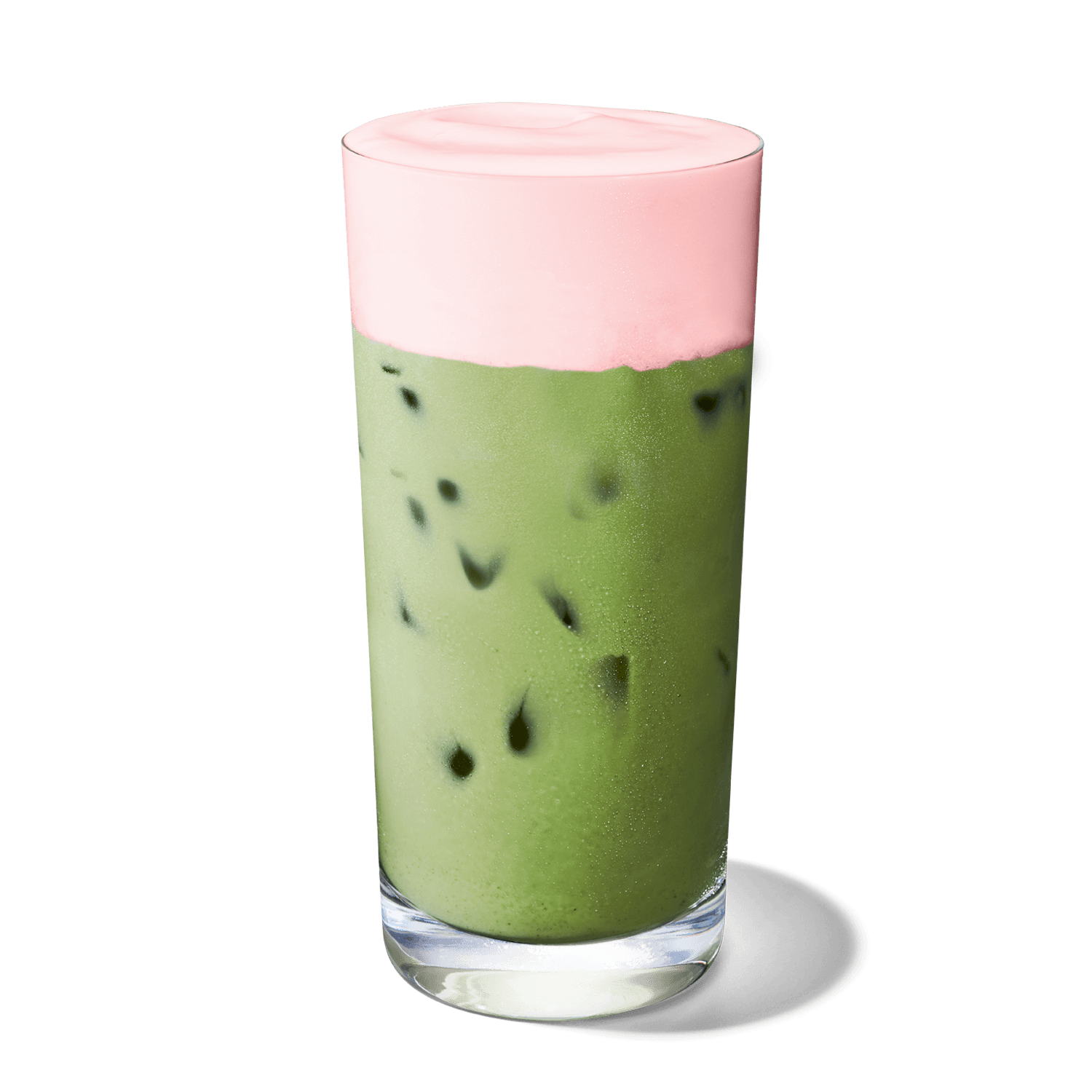 Iced Matcha with Strawberry Cold Foam