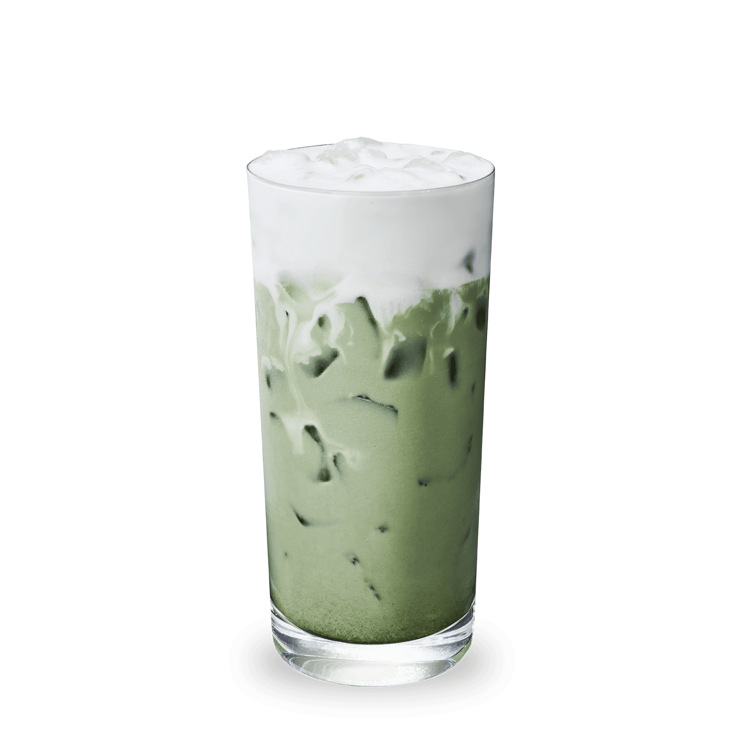 Iced Matcha Latte with Protein Boosted Milk & Caramel Protein Cold Foam