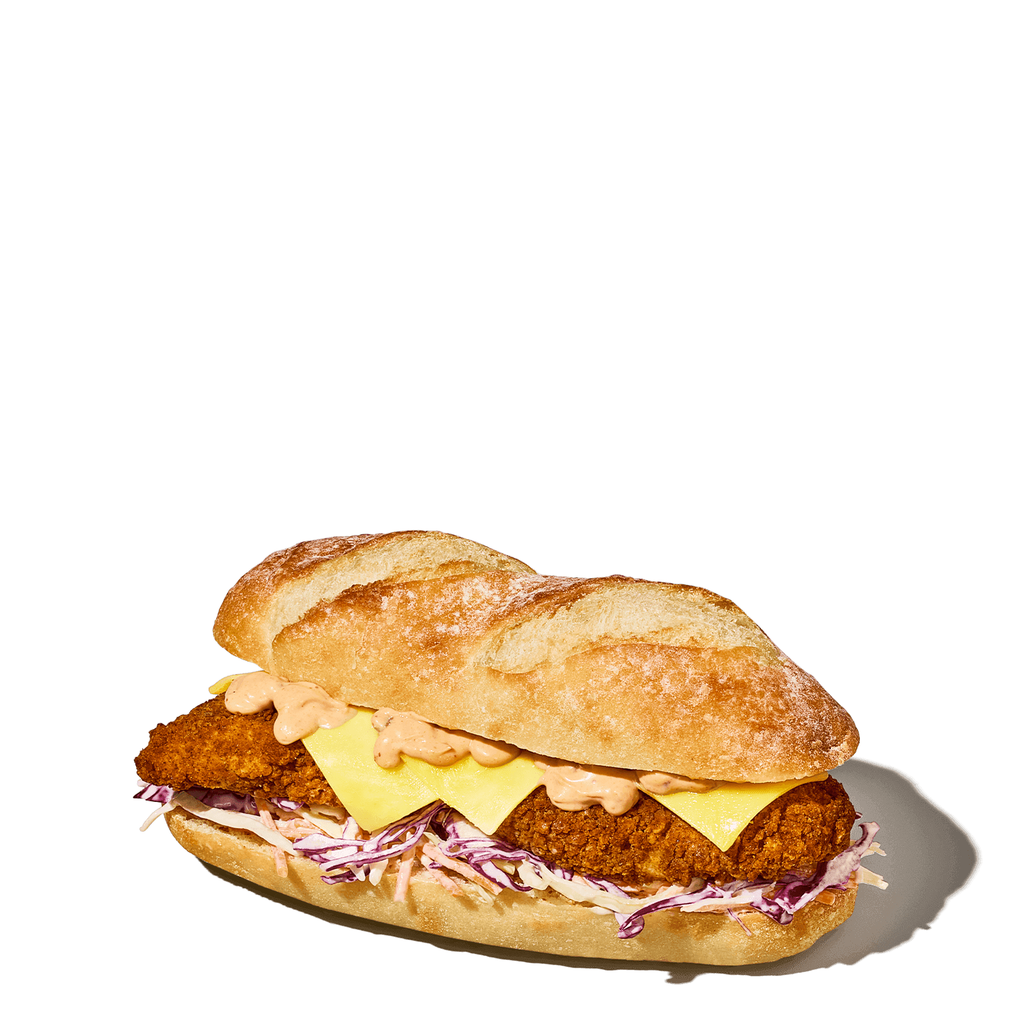 Spicy Fried Chicken and Slaw Deli Roll