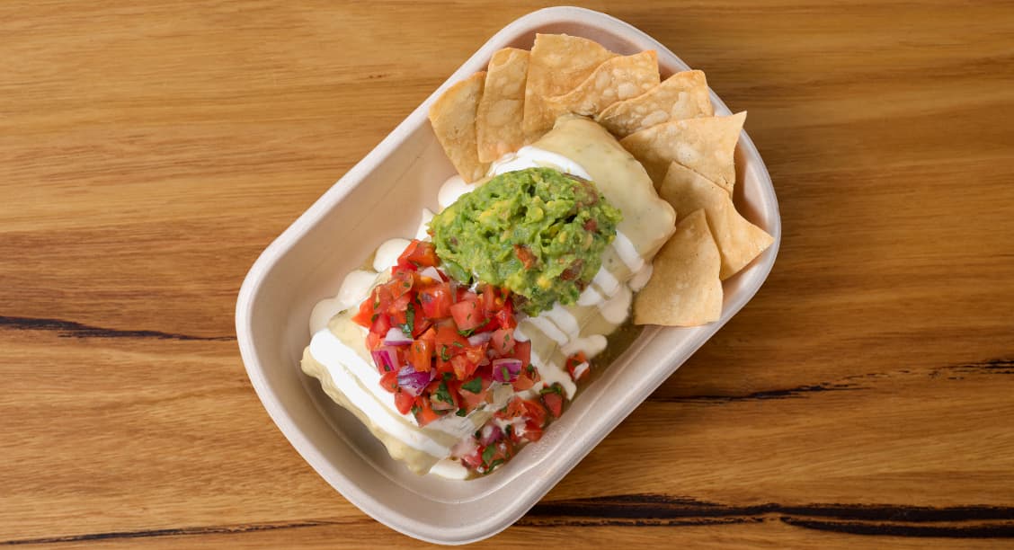 Enchilada with Cheese & Queso - Shredded Beef Brisket